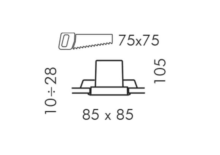 Microzip Square Led