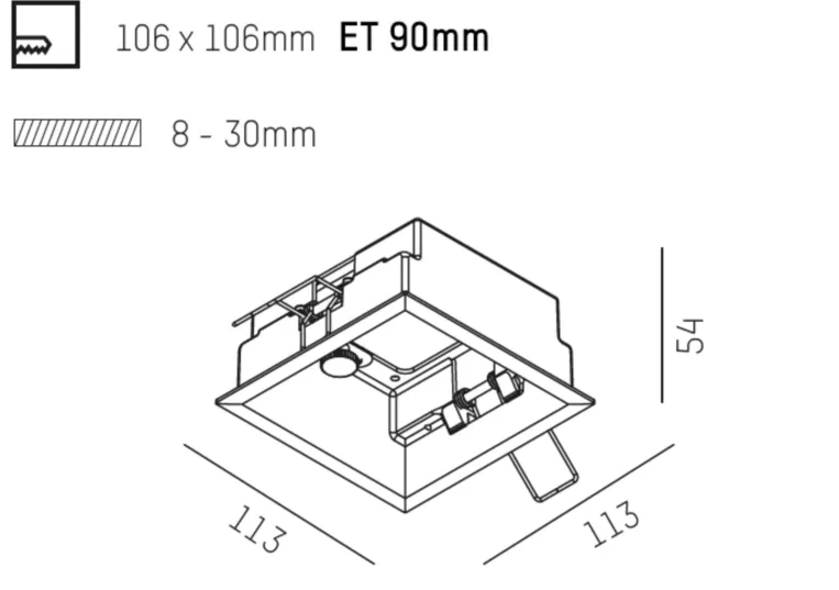 Grid Recessed Frame