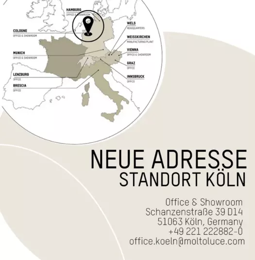 Standort Köln mit neuer Adresse