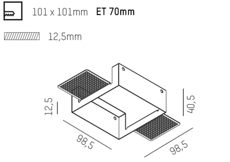 Grid Einbaurahmen Rahmenlos